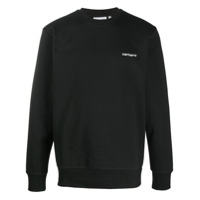 Carhartt WIP Suéter decote careca com logo bordado - Preto