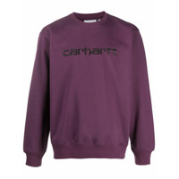 Carhartt WIP Suéter mangas longas com logo bordado - Roxo