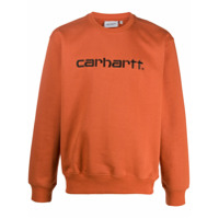 Carhartt WIP Suéter mangas longas com logo - Laranja