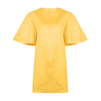 Carolina Herrera Vestido reto com mangas amplas - Amarelo