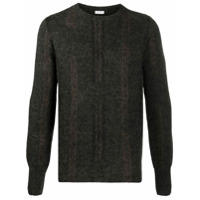 Caruso Suéter decote careca de tricô com padronagem - Preto