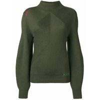 Carven Suéter de tricô com listras - Verde