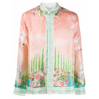 Casablanca Camisa de seda com estampa Maison De Repos - Rosa