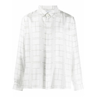 Casablanca Camisa mangas longas com estampa geométrica - Branco