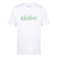 Casablanca Camiseta de algodão com estampa Idéaliste - Branco