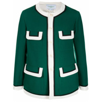 Casablanca Clutch Tomato com estampa de píton - Verde