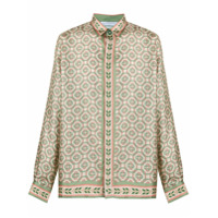 Casablanca geometric-print silk shirt - Neutro
