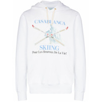 Casablanca Moletom com capuz e estampa de logo - Branco