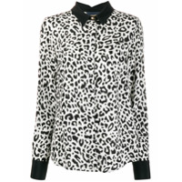 Cavalli Class Camisa com estampa de leopardo - Branco