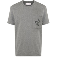 Cerruti 1881 Camiseta decote careca com bolso - Cinza