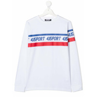 Cesare Paciotti 4Us Kids Camiseta com estampa de logo - Branco