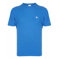 Champion Camiseta decote careca com logo bordado - Azul