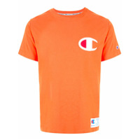 Champion Camiseta decote careca com patch de logo - Laranja
