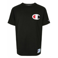 Champion Camiseta decote careca com patch de logo - Preto