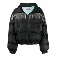 Chiara Ferragni crystal-embellished puffer jacket - Preto