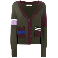 Chinti and Parker Cardigan de lã com recortes - Verde