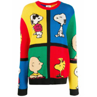 Chinti and Parker Suéter Peanuts color block - Azul