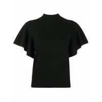 Chloé Blusa de tricô leve com mangas amplas - Preto