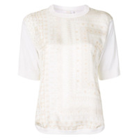 Chloé Blusa oversized com estampa mosaico - Branco