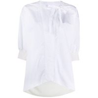 Chloé Camisa com fechamento por amarração na gola - Branco