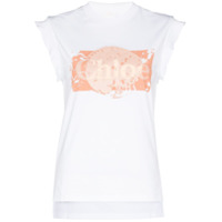 Chloé Camiseta com estampa de logo - Branco