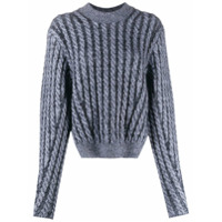 Chloé Suéter de tricô com fenda lateral - Azul