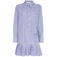 Chloé Vestido risca de giz mini de algodão - Azul