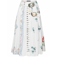 Chopova Lowena Saia Jasna com bordado - Branco