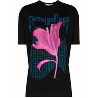 Christopher Kane Camiseta Anthomania com estampa floral - Preto