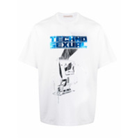Christopher Kane Camiseta oversized com estampa - Branco