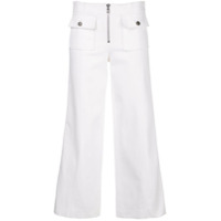 Cinq A Sept Calça jeans flare cropped - Branco