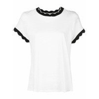 Cinq A Sept Camiseta com detalhe ondulado 'Eve' - Branco