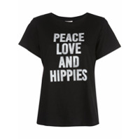 Cinq A Sept Camiseta Peace Love Hippies - Preto