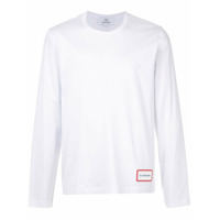 CK Calvin Klein Blusa mangas longas com patch de logo - Branco