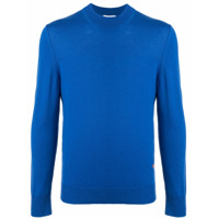 CK Calvin Klein Suéter decote careca de tricô - Azul