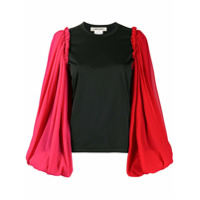 Comme Des Garçons Blusa color block mangas amplas - Preto