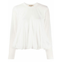 Comme Des Garçons Blusa com barra franzida - Branco