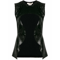 Comme Des Garçons Blusa com efeito de croco - Preto