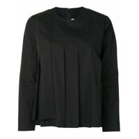 Comme Des Garçons Blusa com pregas frontais - Preto