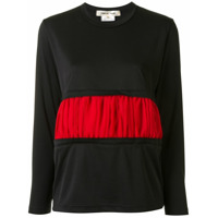 Comme Des Garçons Blusa de moletom com detalhes franzidos - Preto