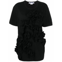 Comme Des Garçons Comme Des Garçons Camiseta decote careca com babados - Preto