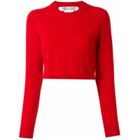 Comme Des Garçons Comme Des Garçons Suéter cropped de tricô - Vermelho