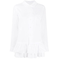 Comme Des Garçons Girl Camiseta de algodão com babados - Branco