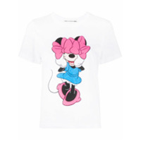 Comme Des Garçons Girl Camiseta decote careca com aplicação Minnie - Branco