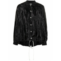 Comme Des Garçons Girl Jaqueta bomber oversized com bordado - Preto