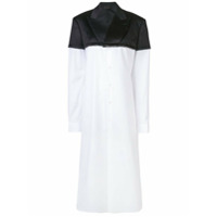 Comme Des Garçons Jaqueta longa com recortes - Branco