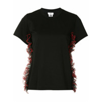 Comme Des Garçons Noir Kei Ninomiya Camiseta com acabamento de babados e tule - Preto