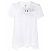 Comme Des Garçons Noir Kei Ninomiya Camiseta com detalhe de fivela - Branco