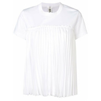 Comme Des Garçons Noir Kei Ninomiya Camiseta com detalhe de pregas - Branco