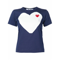 Comme Des Garçons Play Camiseta com estampa - Azul